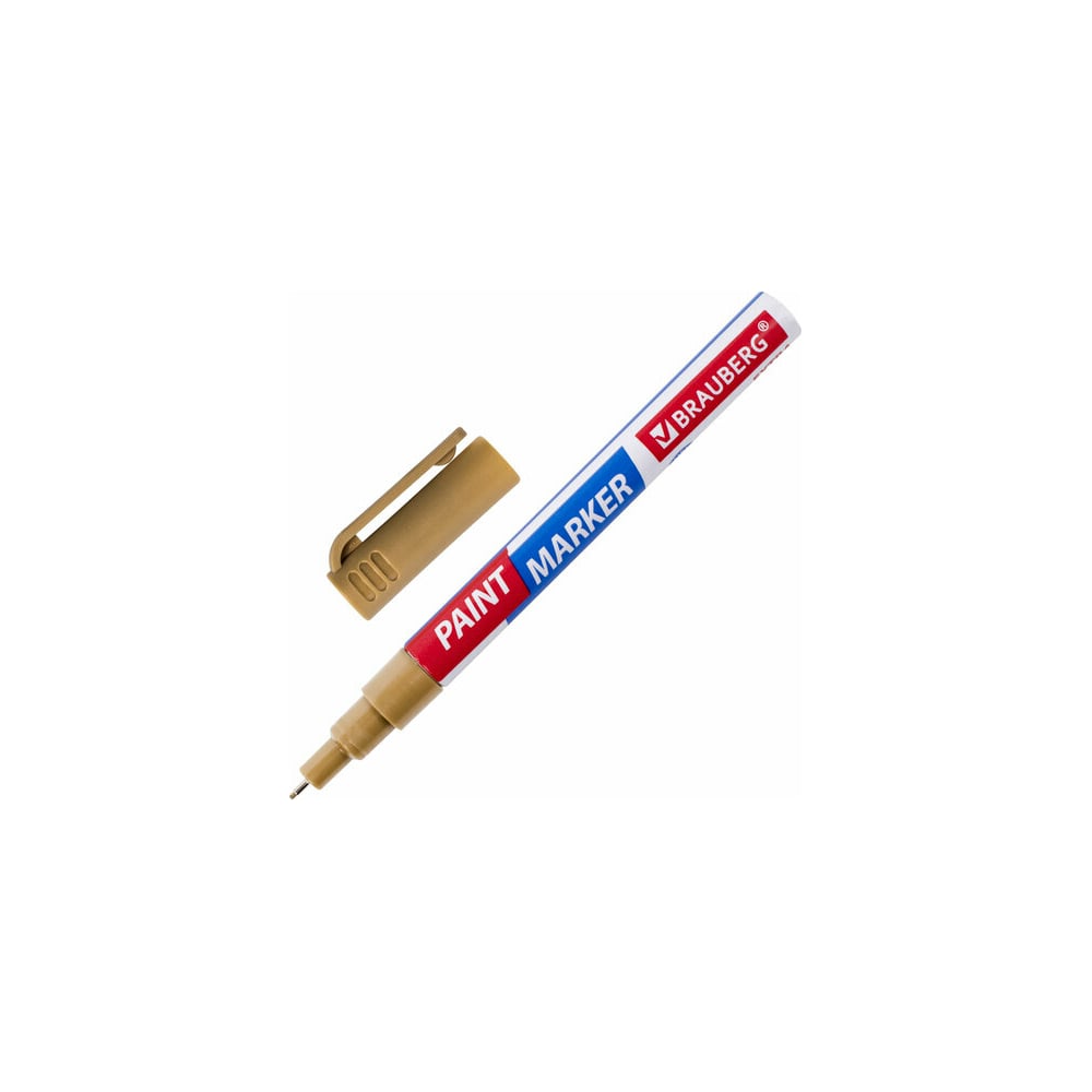 Лаковый маркер-краска BRAUBERG EXTRA paint marker 1 мм, золотой ...