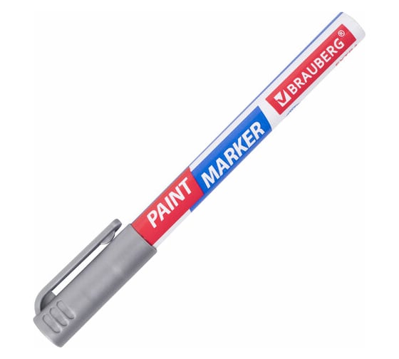 Лаковый маркер-краска BRAUBERG EXTRA paint marker 1 мм, НАБОР 2 цвета, золотой/серебряный, 151989