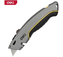 Универсальный нож с Т-образным лезвием DELI 19мм DL410 (длина 170мм, алюминиевый корпус, зачистка проводов, сменные лезвия) 166302