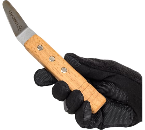 Лопатка Personiya треугольная, 45 гр, с деревянной ручкой, 15 см 7MT0015