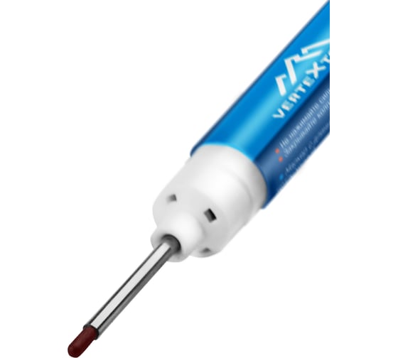 Маркер краска строительный vertextools с длинным наконечником, красный 0021-03