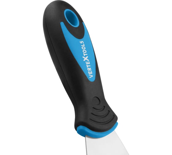 Шпатель vertextools 60мм нержавеющая сталь, двухкомпонентная ручка 1705-060