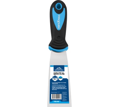 Шпатель vertextools 40 мм, нержавеющая сталь, двухкомпонентная ручка (1/ 12/ 240)  1705-040