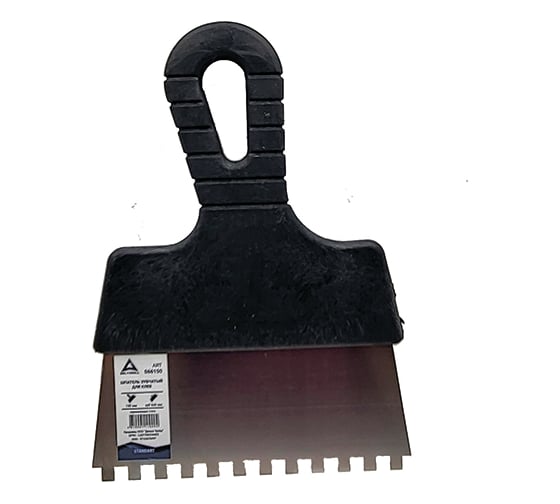 Шпатель для клея DeltaRoll 150 мм, зуб 6х6, нержавейка S66150