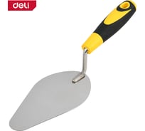 Кельма (мастерок) капля DELI DL509217 175 мм, нержавеющая сталь, прорезиненная рукоятка 168450