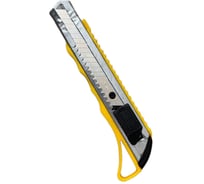 Нож строительный Monolit 18мм, пластик, усиленный, металл. направляющие, автофиксатор 0165