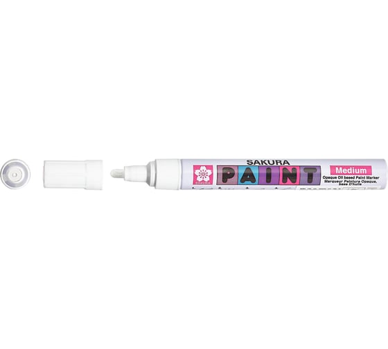 Маркер Sakura Paint с жидкими чернилами, белый, стержень 2.0мм XPMK-B 50 1