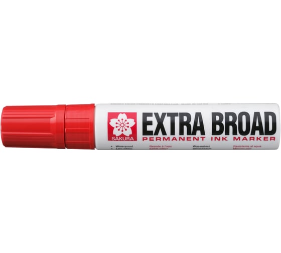 Маркер Sakura Extra Broad экстра толстый, перманентный, красный стержень, 10 на 17мм XJGKS 19