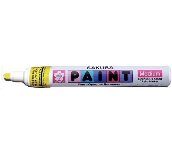 Маркер Sakura Paint  с жидкими чернилами, флуоресцентный желтый стержень, 2.0мм XPMK-B 302 1