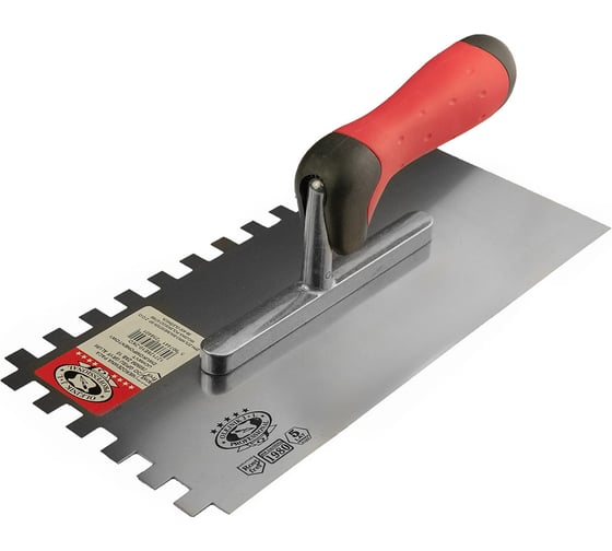 Терка для плитки Olejnik 127128E10-2КO нерж. 280мм зуб 10x10мм ручка 2-комп. 127128E10-2KO