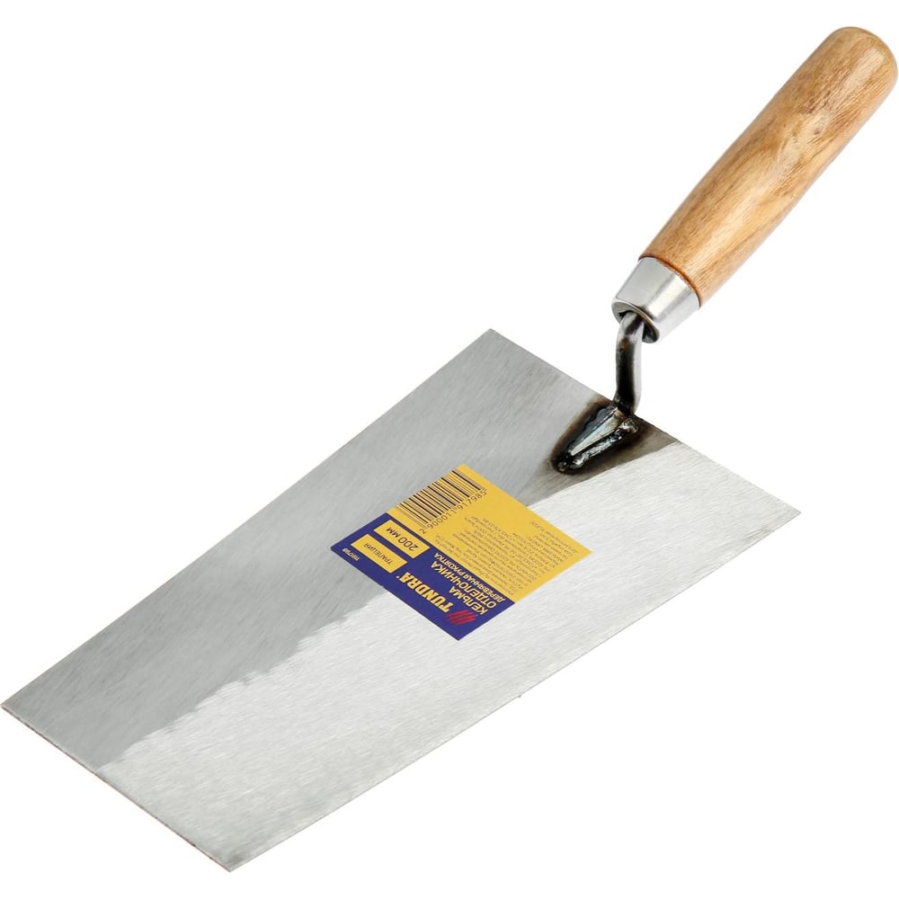 Кельма отделочника TUNDRA \"трапеция\", деревянная рукоятка, 200 мм ...