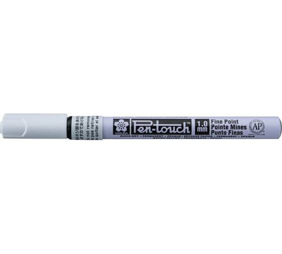 Маркер SAKURA Pen-Touch тонкий стержень, 1.0мм, Белый 42300(SE)