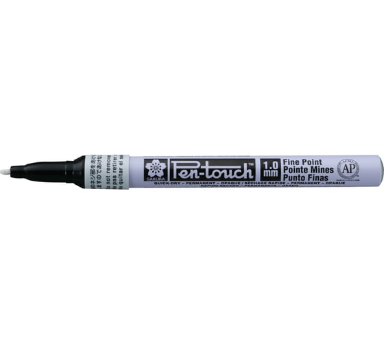 Маркер SAKURA Pen-Touch тонкий стержень, 1.0мм, Белый 42300(SE)