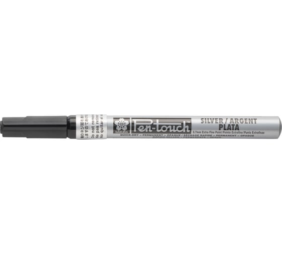 Маркер SAKURA Pen-Touch супертонкий стержень, 0.7мм, Серебряный 41102