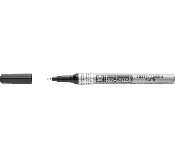 Маркер SAKURA Pen-Touch супертонкий стержень, 0.7мм, Серебряный 41102