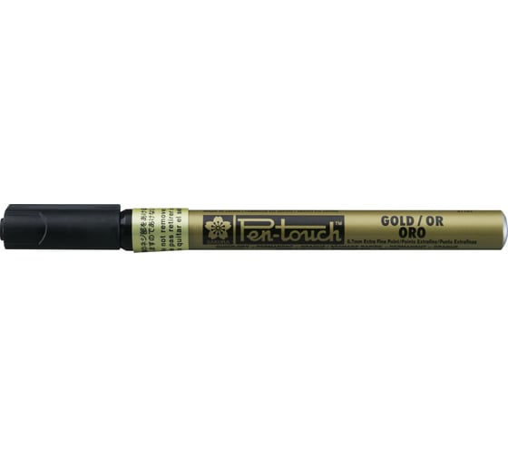 Маркер SAKURA Pen-Touch супертонкий стержень, 0.7мм, Золотой 41101