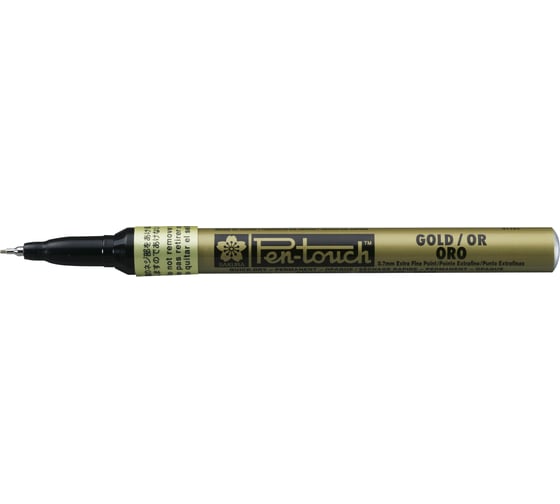 Маркер SAKURA Pen-Touch супертонкий стержень, 0.7мм, Золотой 41101