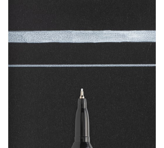 Маркер SAKURA Pen-Touch супертонкий стержень, 0.7мм, Белый 42100