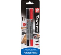 Набор маркеров SAKURA Identi Pen двусторонний, 2шт, черный и красный, стержень 0.4-1.0мм BLXYK2A