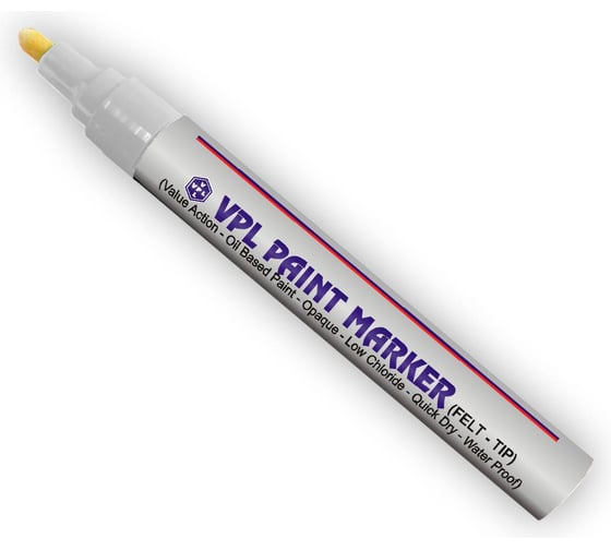 Маркер VPL по металлу и нержавеющей стали Paint Marker белый, упаковка 10 шт. VPLMT6000-W