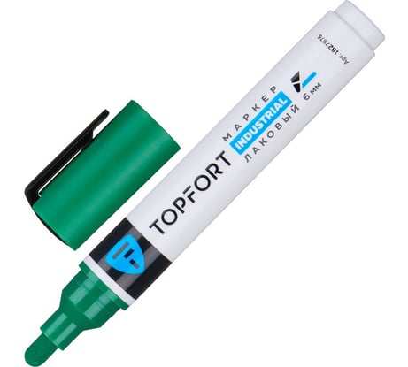 Маркер лаковый TOPFORT Industrial 6 мм, зеленый 1827876