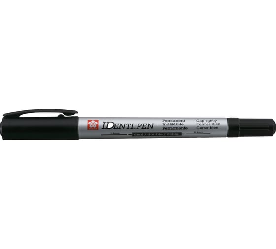 Маркер SAKURA Identi Pen двусторонний, перманентный, стержень 0.4-1.0мм, Черный XYK-T 49