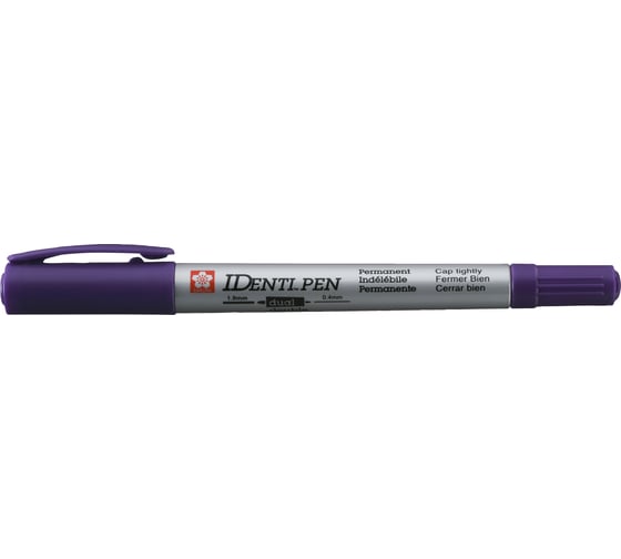 Маркер SAKURA Identi Pen двусторонний, перманентный, стержень 0.4-1.0мм, Фиолетовый XYK-T 24 1