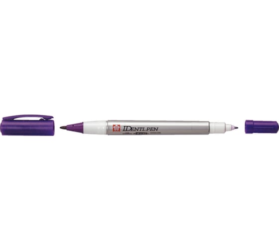 Маркер SAKURA Identi Pen двусторонний, перманентный, стержень 0.4-1.0мм, Фиолетовый XYK-T 24