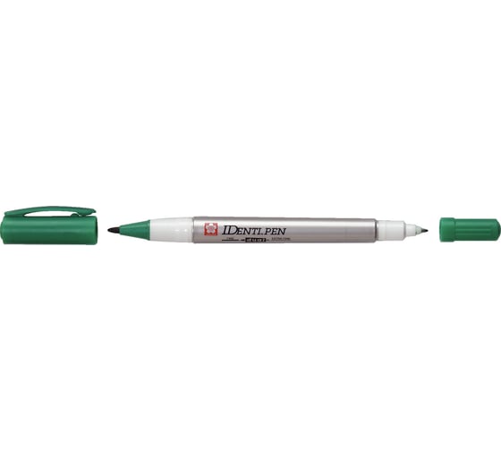 Маркер SAKURA Identi Pen двусторонний, перманентный, стержень 0.4-1.0мм, Зеленый XYK-T 29