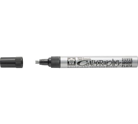 Маркер SAKURA Pen-Touch Calligrapher средний стержень 5.0мм, Серебряный XPFK-C 53