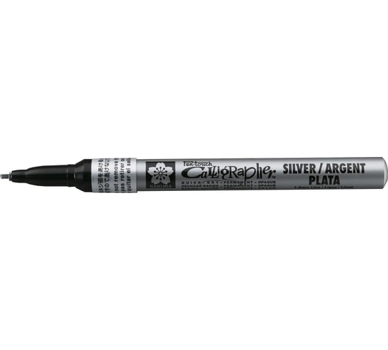 Маркер SAKURA Pen-Touch Calligrapher тонкий стержень 1.8мм, Серебряный XPSK-C 53