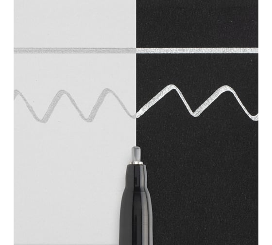 Маркер SAKURA Pen-Touch Calligrapher тонкий стержень 1.8мм, Серебряный XPSK-C 53