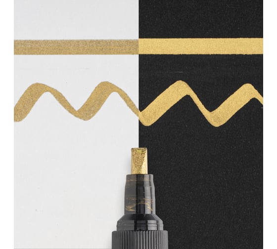 Маркер SAKURA Pen-Touch Calligrapher средний стержень 5.0мм, Золотой XPFK-C 51