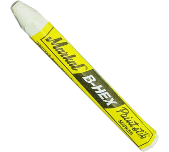Маркер-краска Markal B Paintstik 1/2 Hex, твердый, белый 80250