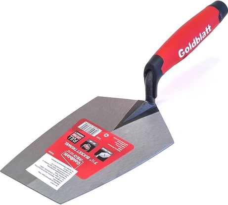 Мастерок цельнометаллический Goldblatt RED кованый, усечённый, 190х184 мм G16010