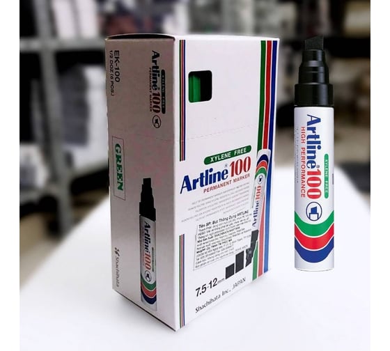 Промышленный маркер Artline 100 с широким наконечником, 7,5-12 мм, черный EK100-338