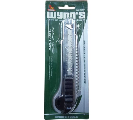 Нож технический WYNNS 18мм метал корпус, 5 лезвий W800RP П0000001247