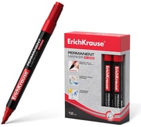 Перманентный маркер ErichKrause P-300, цвет чернил красный 4783