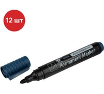 Маркер перманентный SAMGRUPP Премиум синий, 12 шт SAMC-037000011-12