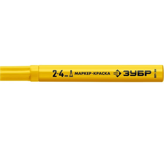 Маркер-краска ЗУБР Профессионал МК-400 жёлтый, 2-4 мм 06325-5
