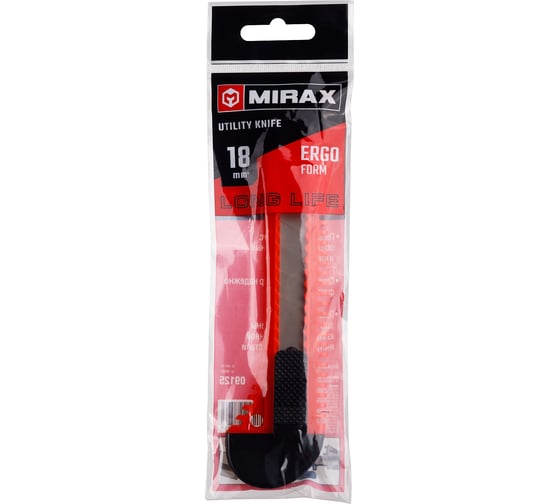 Нож со сдвижным фиксатором MIRAX 18 мм 09125