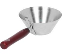 Ковш штукатурный Olejnik металлический, диаметр 180 мм, с деревянной ручкой BS8090180