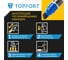Маркер для металла Topfort MetalPro 4-12 мм синий 1827889 6