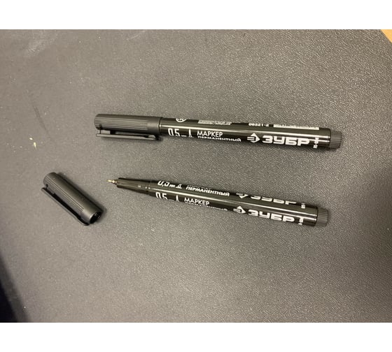 Перманентный маркер ЗУБР МП-50 черный, 0.5 мм экстра тонкий 06321-2 ...