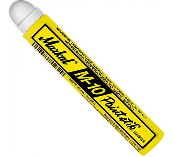 Термостойкий маркер краска Markal (до 982С) M-10 Paintstik, белый 82020
