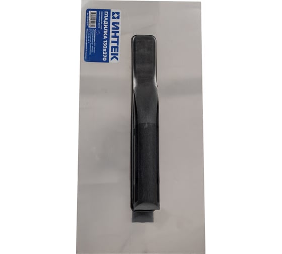 Гладилка ИНТЕК 130х270 мм, из нержавеющей стали, с пластиковой ручкой 10104-270 1