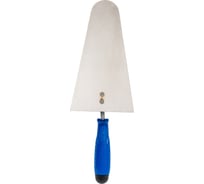 Кельма ИНТЕК полукруглая 220 мм из нержавеющей стали с пластиковой ручкой 10775-220