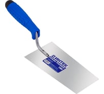 Кельма ИНТЕК трапеция 180мм из нержавеющей стали с пластиковой ручкой 10772-180