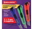 Нож канцелярский BRAUBERG 18 мм КОМПЛЕКТ 2шт + 1шт В ПОДАРОК, фиксатор, блистер, Classic 238772 2