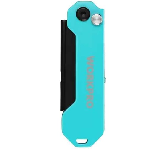 Нож складной быстросменный WORKPRO из нержавеющей стали, голубой WP211032